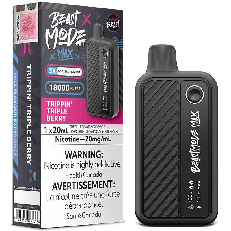 Flavour Beast Mode Max 18k Trippin’ Triple Berry 20mg disposable (Provincial)