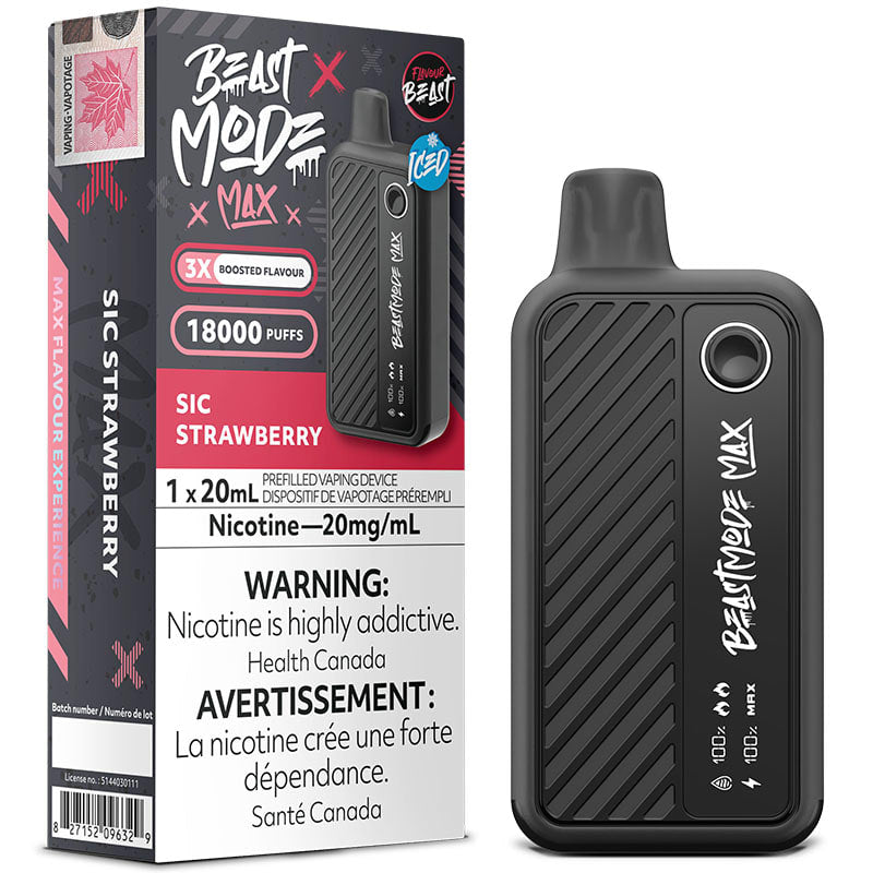 Flavour Beast Mode Max 18k Sic Strawberry Iced 20mg/ml disposable (Provincial)