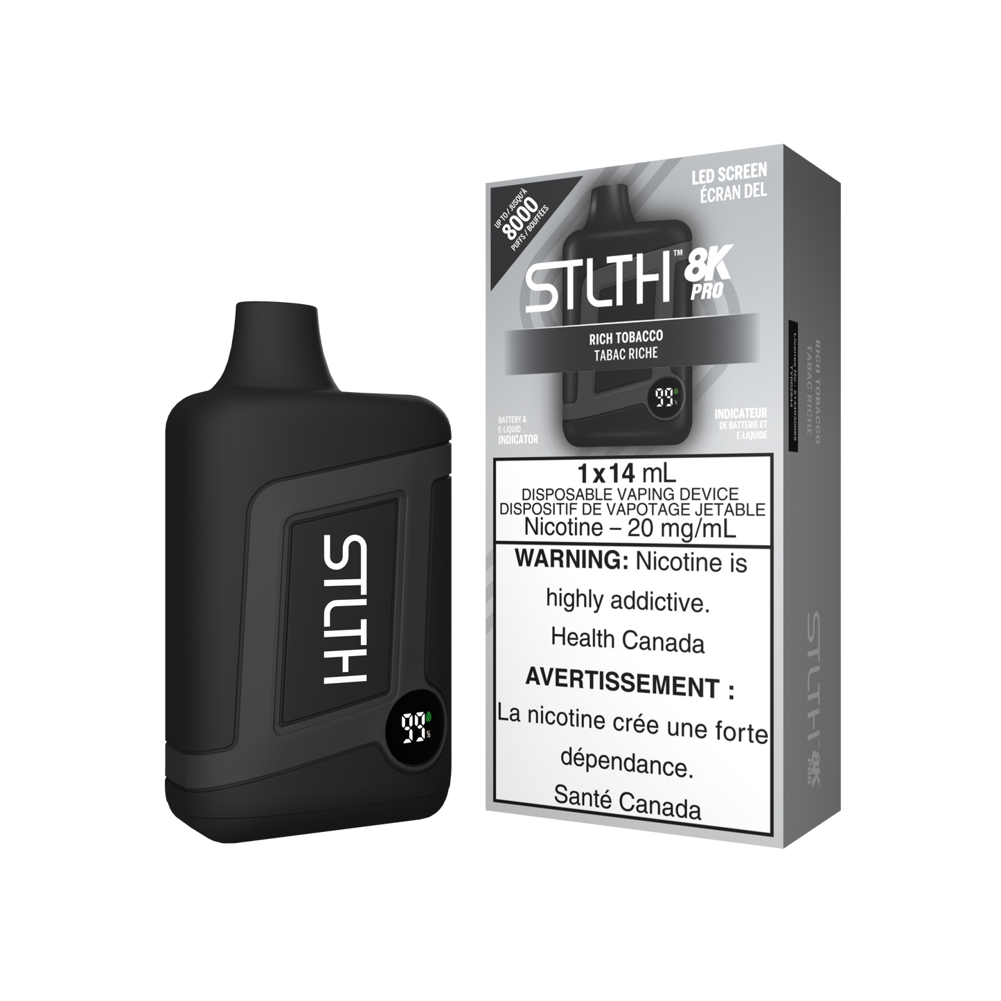 Stlth 8KPro Rich Tobacco 20mg disposable (Provincial)