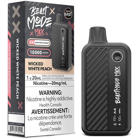 Flavour Beast Mode Max 18k Wicked White Peach 20mg disposable (Provincial)