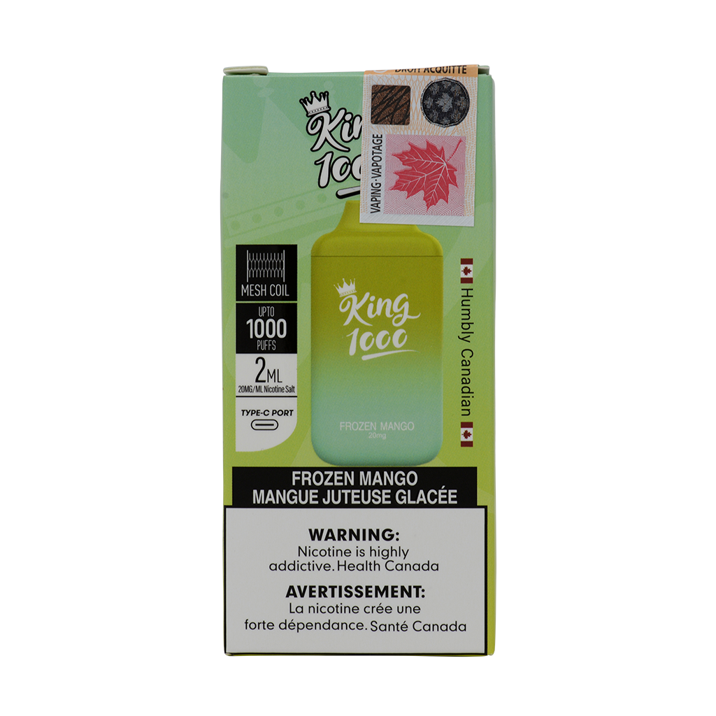 King vape 6000 Frozen Mango 0mg/ml disposable vape (Provincial)