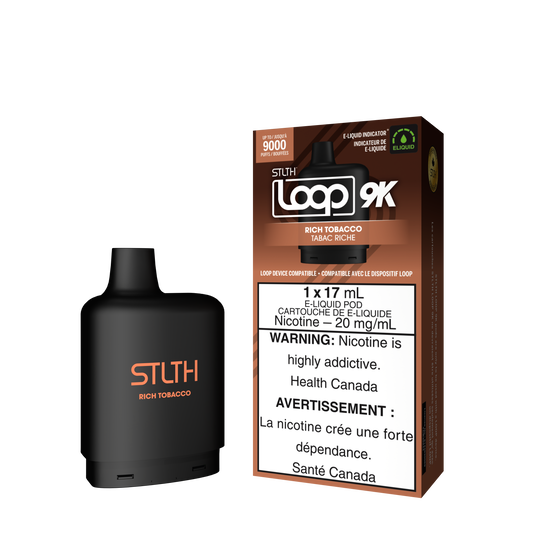 Stlth Loop Pod 9K Rich Tobacco 20mg - 17ml
