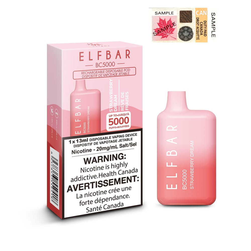 Elf Bar BC5000 Strawberry Dream 20mg/mL disposable