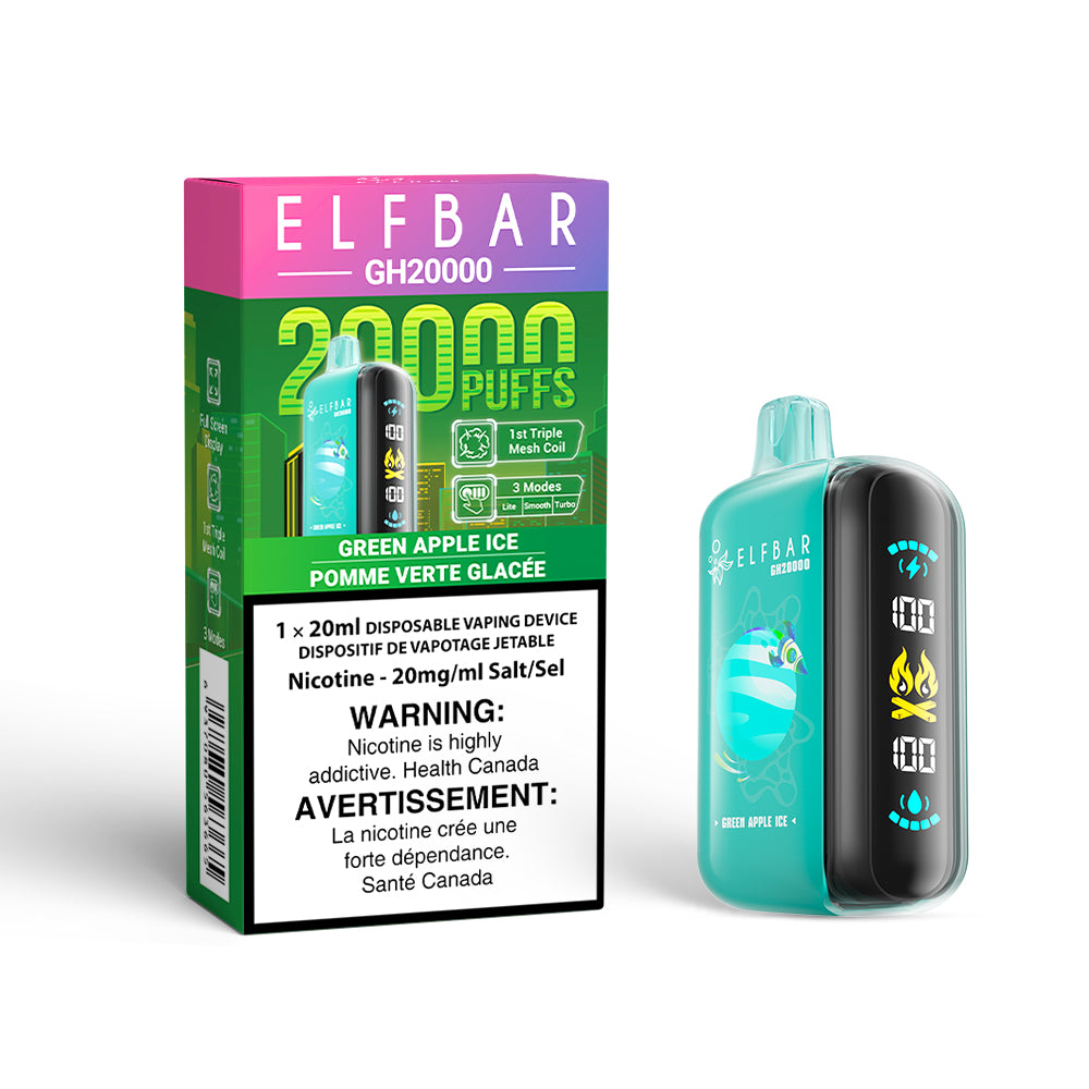 Elf bar GH20K Green Apple Ice 20mg/mL disposable (Provincial)