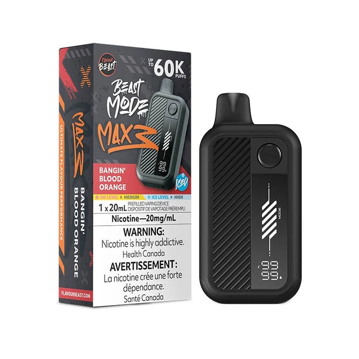 Flavour beast Mode Max 3 60K Bangin’ Blood Orange Iced 20mg/ml Disposable (provincial)