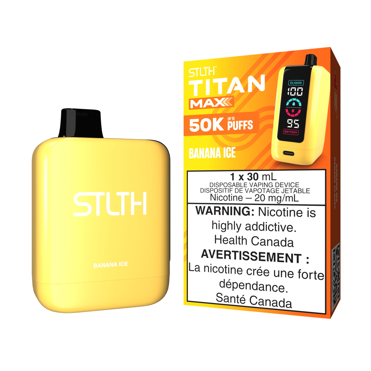 STLTH Titan Max 50K Banana Ice Disposable 20mg/mL (Provincial)