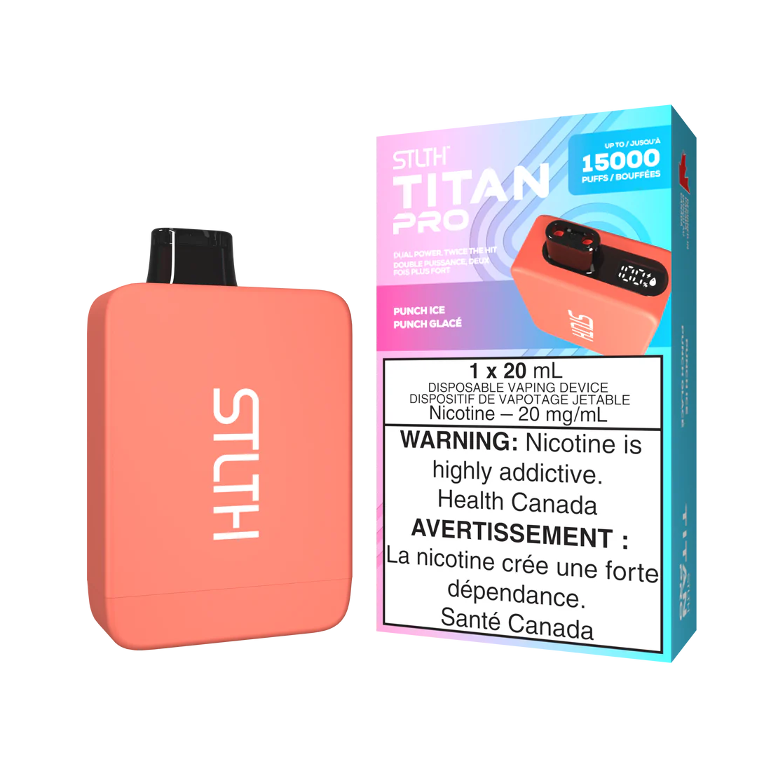 STLTH Titan Pro 15k Punch Ice 20mg/ml Disposable (Provincial)