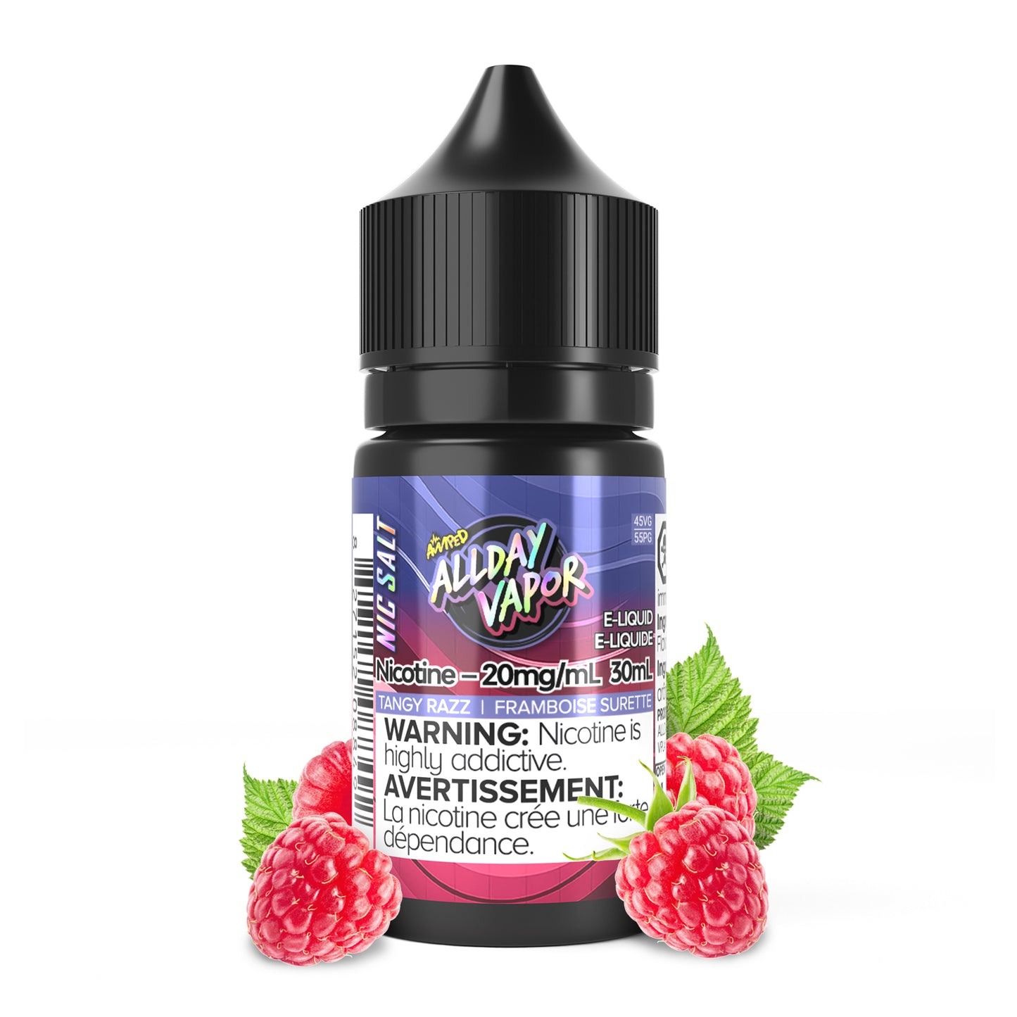 All day Vapor E-liquid Tangy Razz 20mg - 30ml