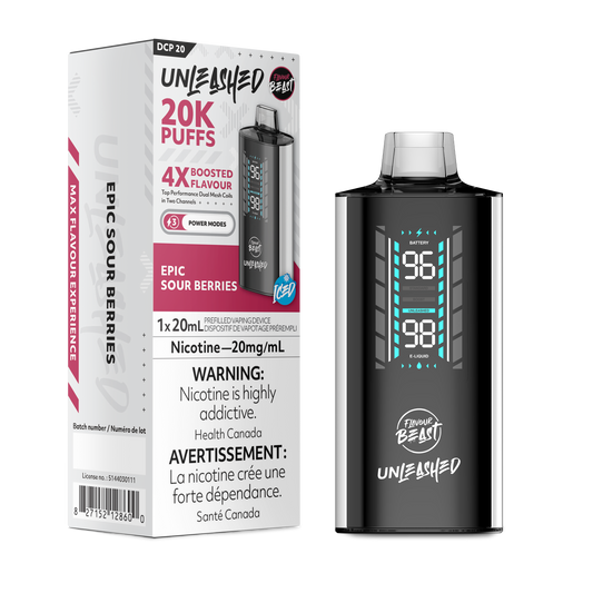 Flavour Beast Unleashed 20K Epic Sour Berries  20mg disposable (Provincial)