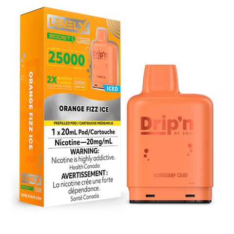 Drip’n LevelX Boost G2 25K Pod Orange Fizz Ice 20mg (Provincial) {7A}