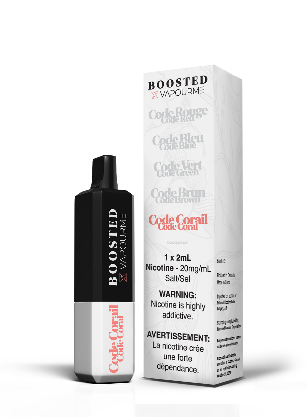 Boosted Vapourme Code Coral 20mg/ml disposable