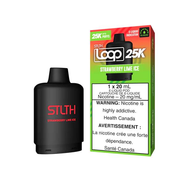Stlth Loop Pod 25K Strawberry Lime ice 20mg - 20ml (Provincial)