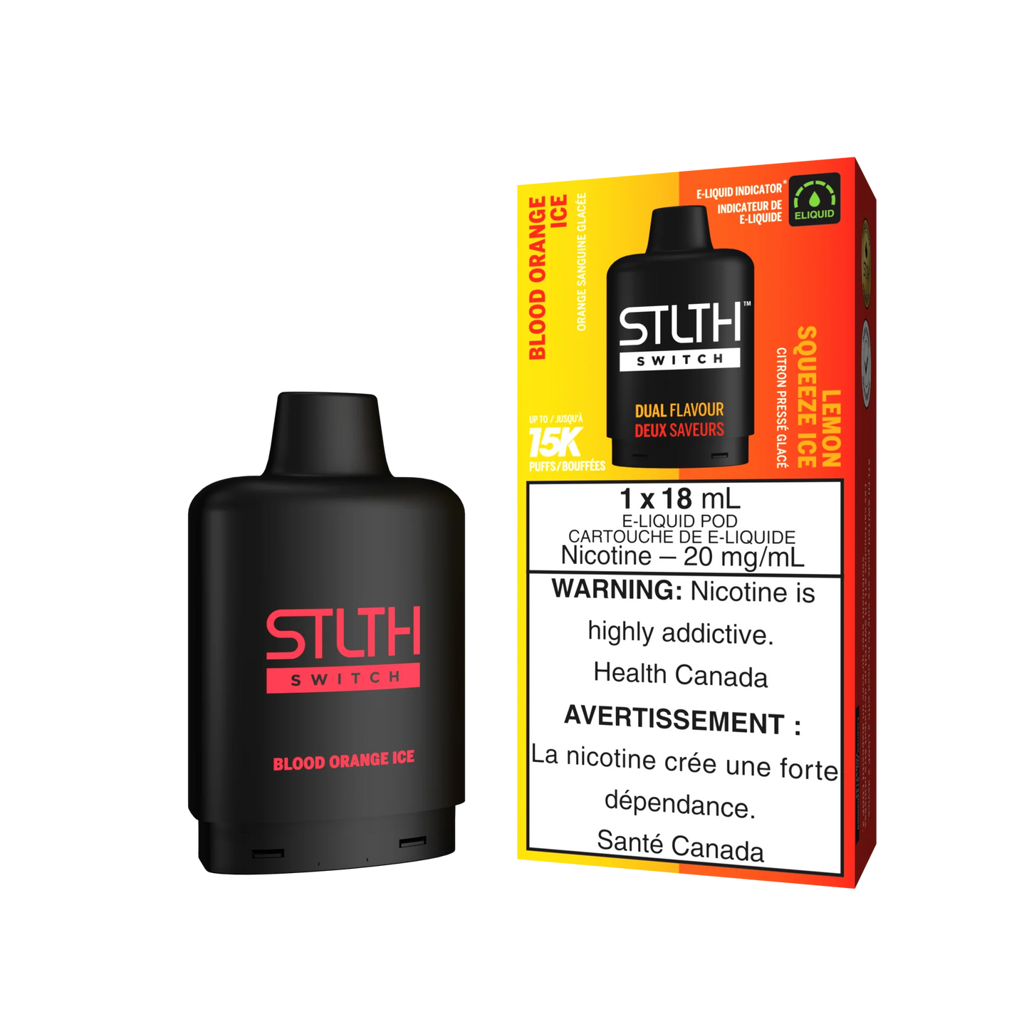 Stlth Loop Switch 15K (Dual pod) Blood Orange Ice & Lemon Squeeze Ice 20mg (Provincial)