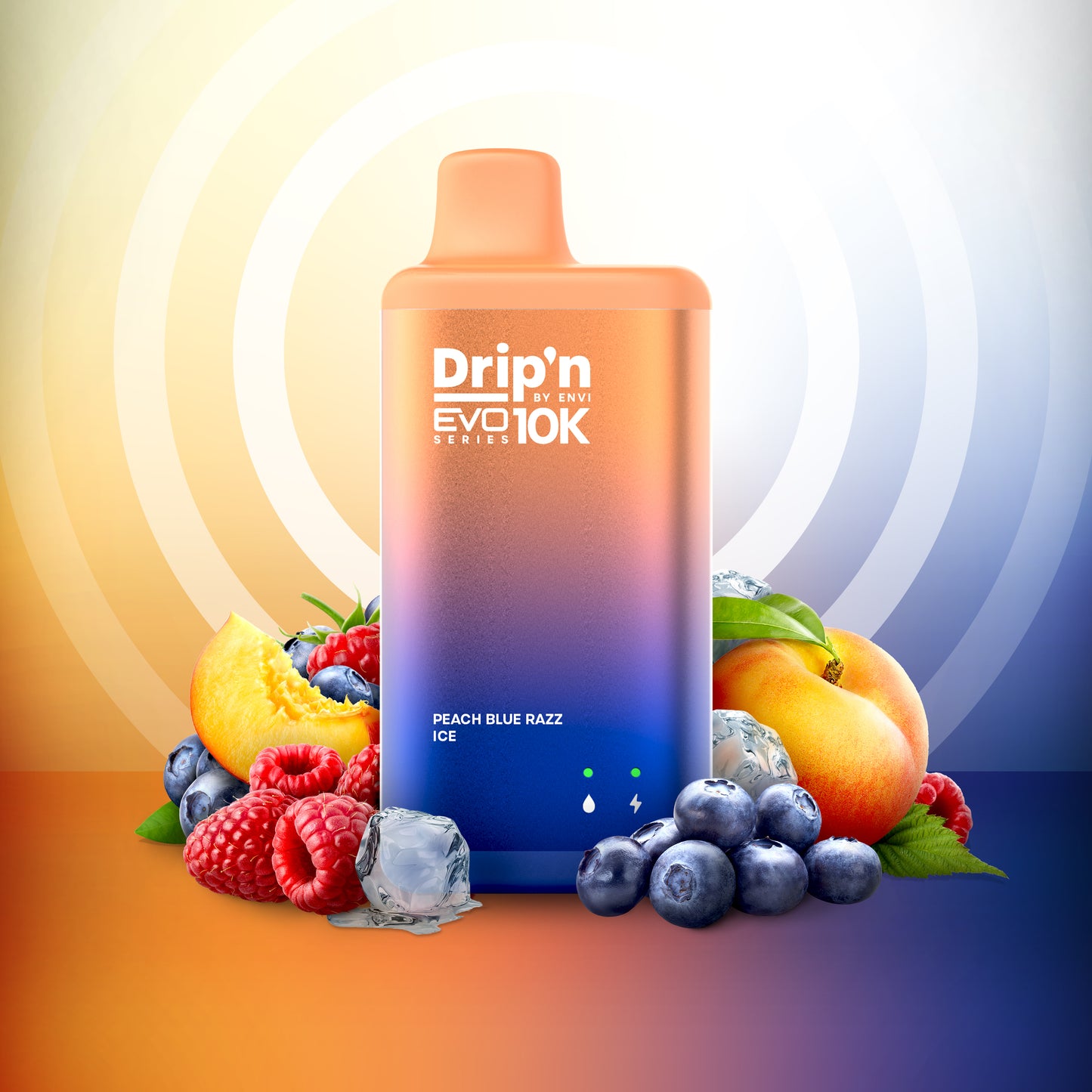 Drip’n EVO 10K Peach Blue Razz Ice 20mg/mL disposable (Provincial)