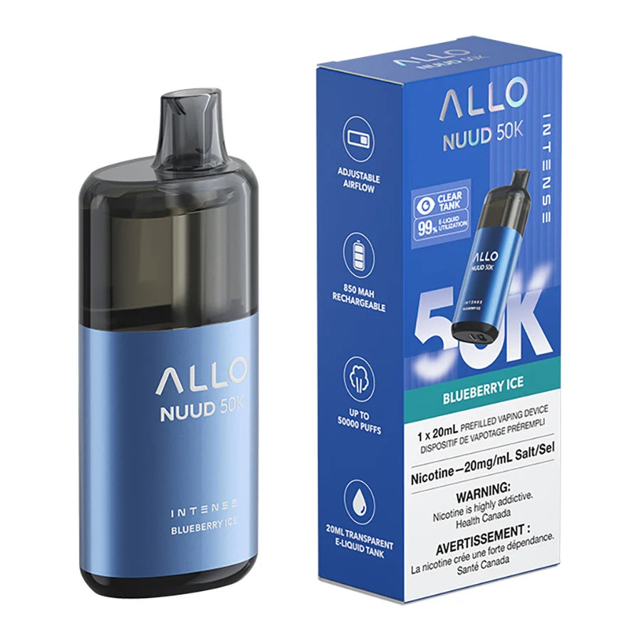 Allo Nuud 50k Blueberry Ice 20mg/mL disposable (Provincial)
