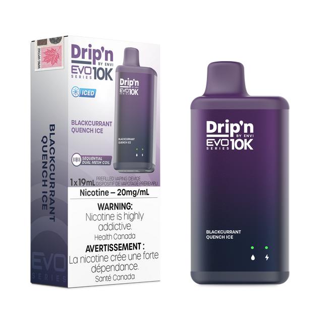 Drip’n EVO 10K Blackcurrant Quench Ice 20mg/mL disposable (Provincial)