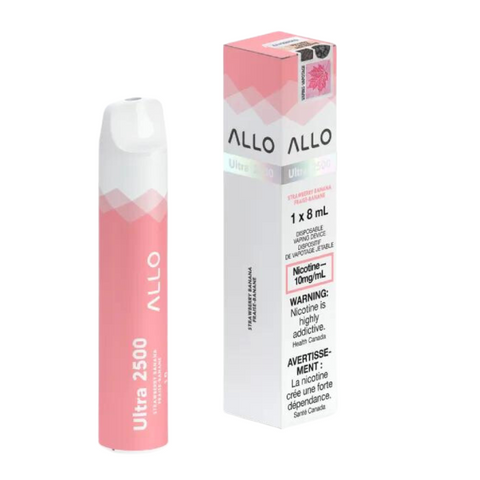 Allo Ultra 2500 Strawberry Banana 10mg Disposable (Provincial)