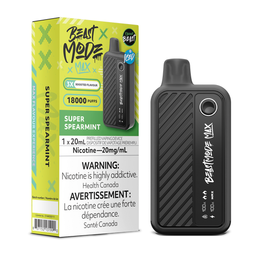 Flavour Beast Mode Max 18k Super Spearmint 20mg disposable (Provincial)