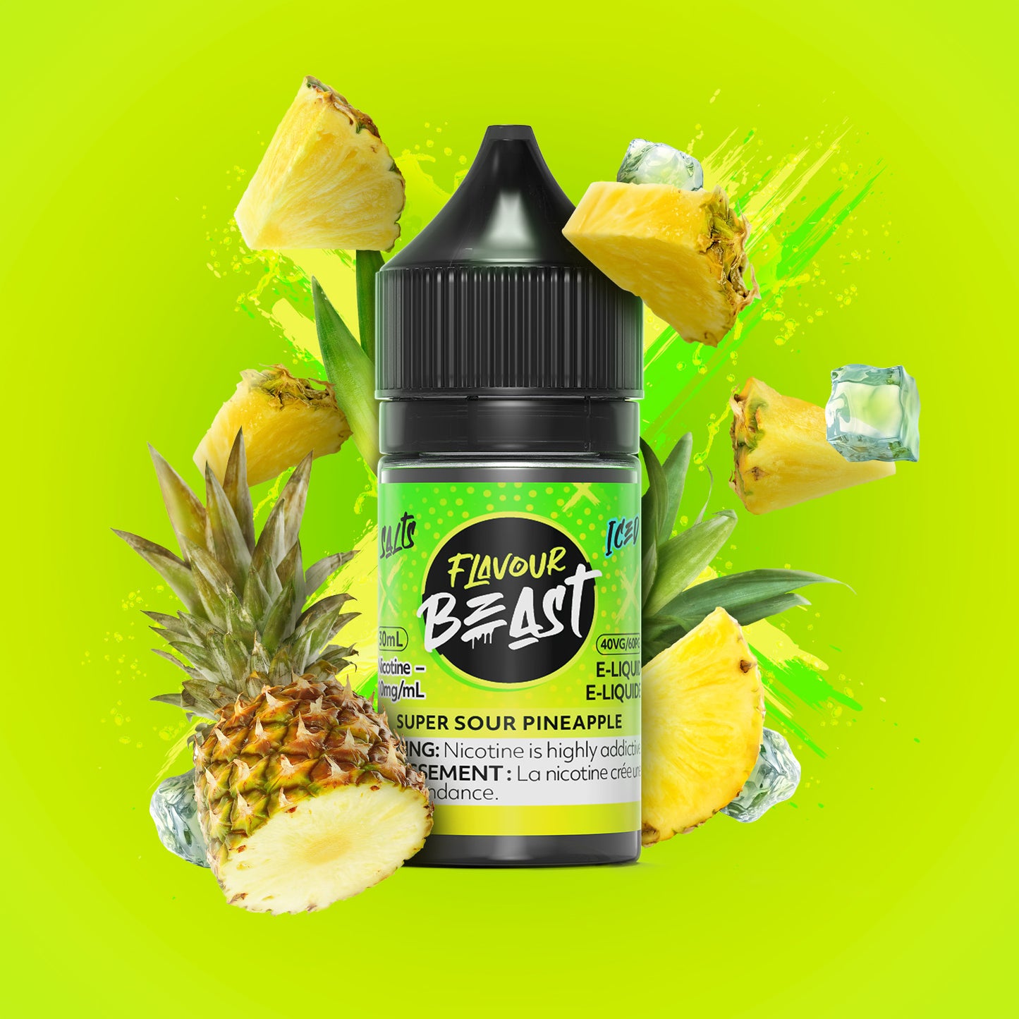 Flavour Beast E-Liquid Super Sour Pineapple Iced 20mg - 30ml (Provincial)