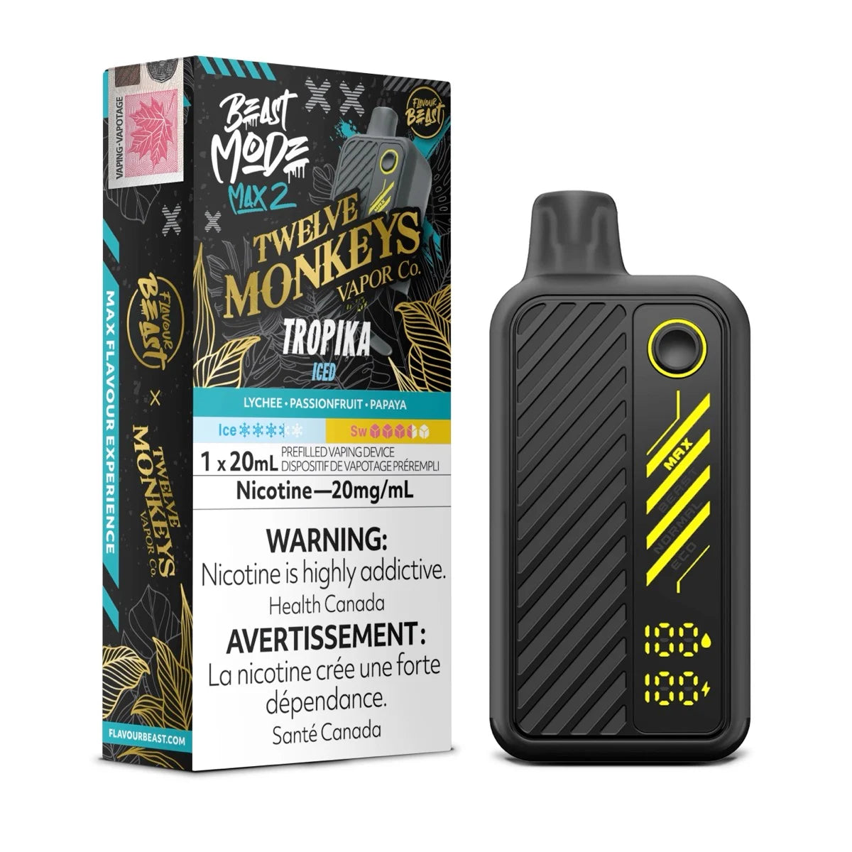 Flavour Beast Mode Max2 50k Tropika Iced by Twelve Monkeys 20mg (Provincial)