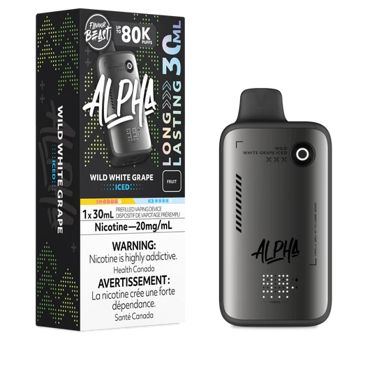 Flavour Beast Alpha 80K Wild White Grape Iced 20mg disposable (Provincial)