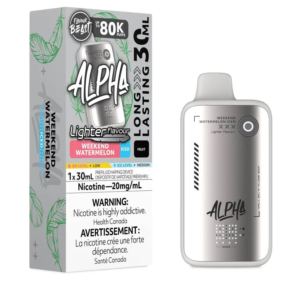 Flavour Beast Alpha 80k Light Weekend Watermelon Iced 20mg Disposable (Provincial)