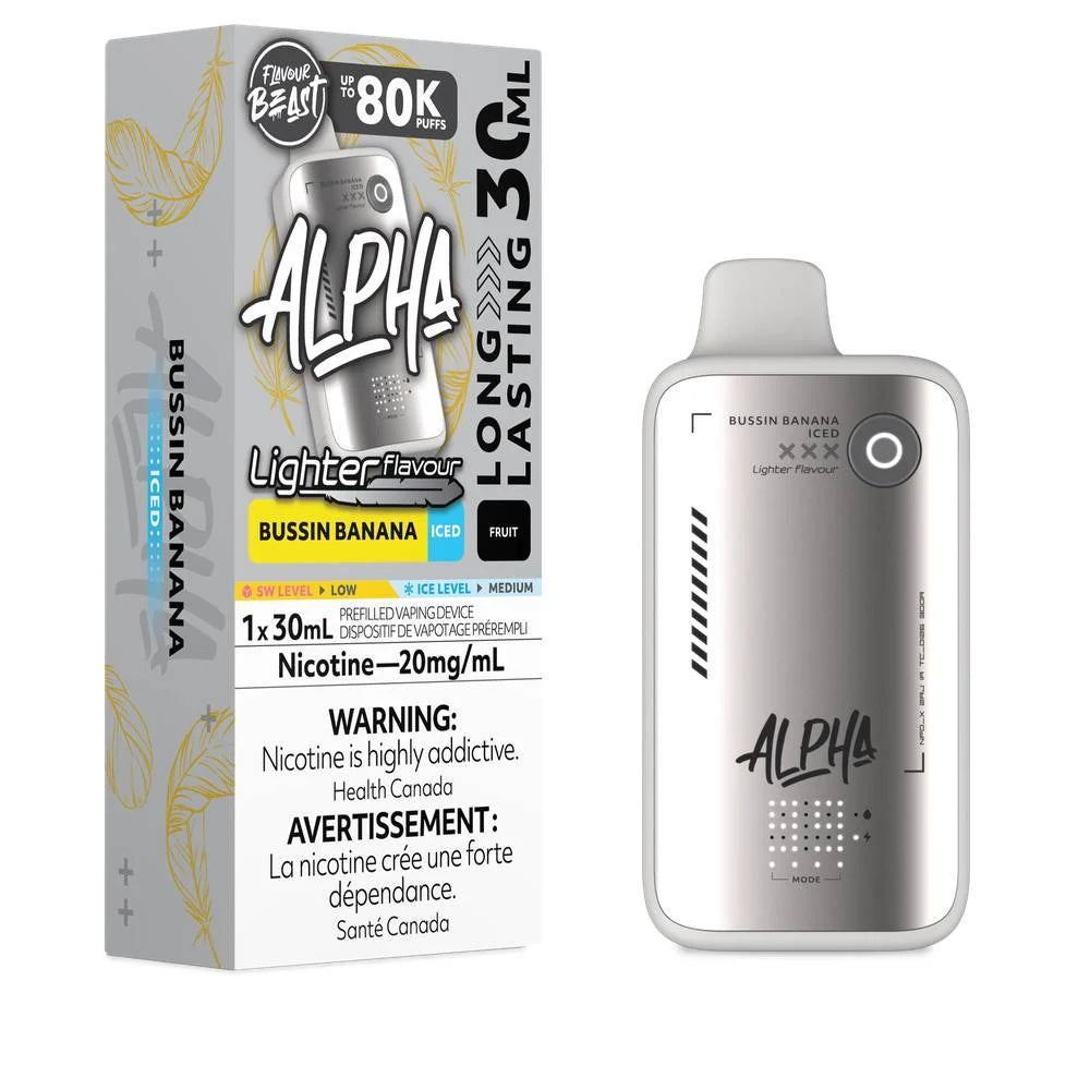 Flavour Beast Alpha 80k Light Bussin Banana Iced 20mg Disposable (Provincial)