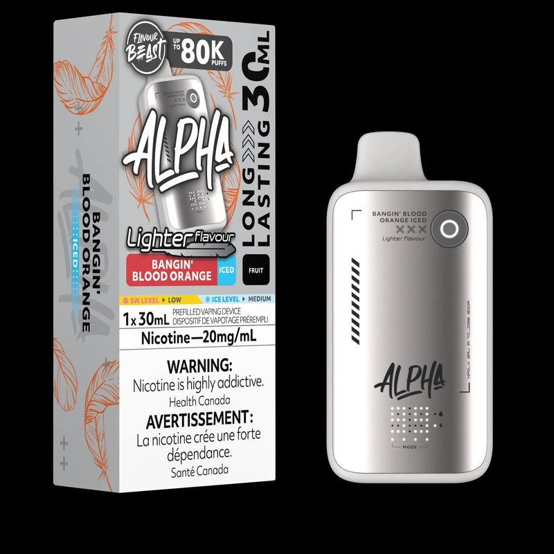 Flavour Beast Alpha 80k Light Bangin’ Blood Orange Iced 20mg Disposable (Provincial)