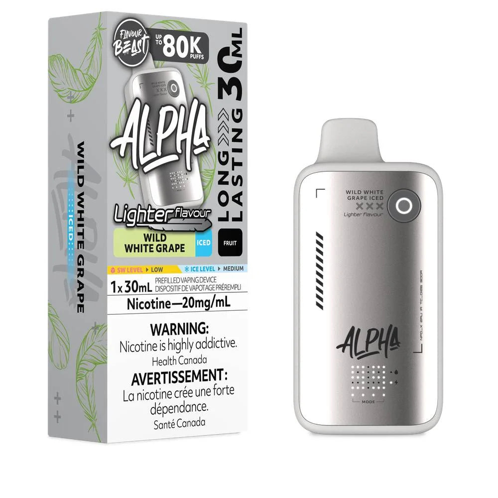 Flavour Beast Alpha 80k Light Wild White Grape iced 20mg Disposable (Provincial)