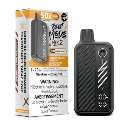Flavour Beast Mode Max 2 50k Good OL’ Golden Tobacco 20mg disposable (Provincial)
