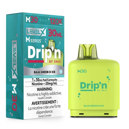Drip’n Levelx M Series Pod 120k Baja Green D Ice 20mg/30ml (Provincial)