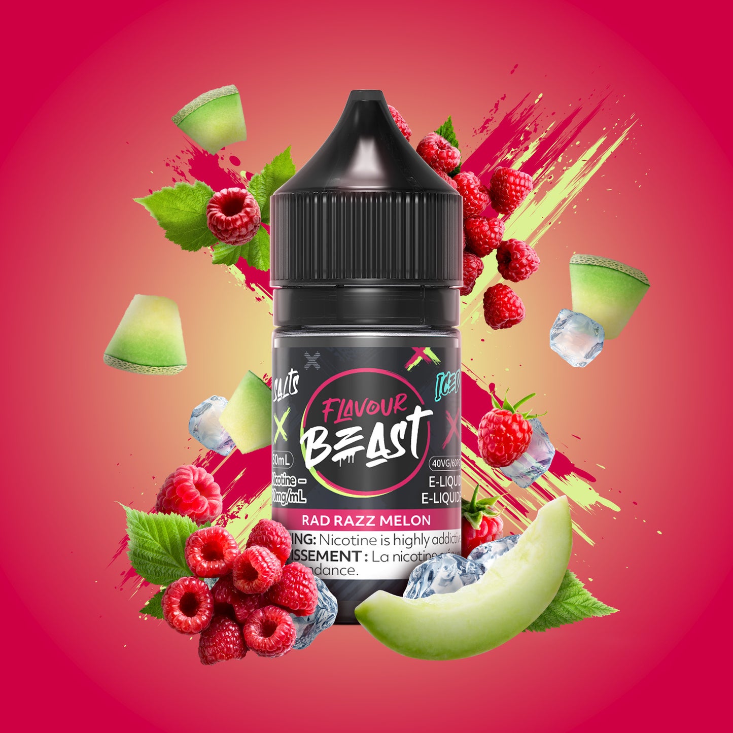 Flavour Beast E-Liquid Rad Razz Melon 20mg - 30ml (Provincial)