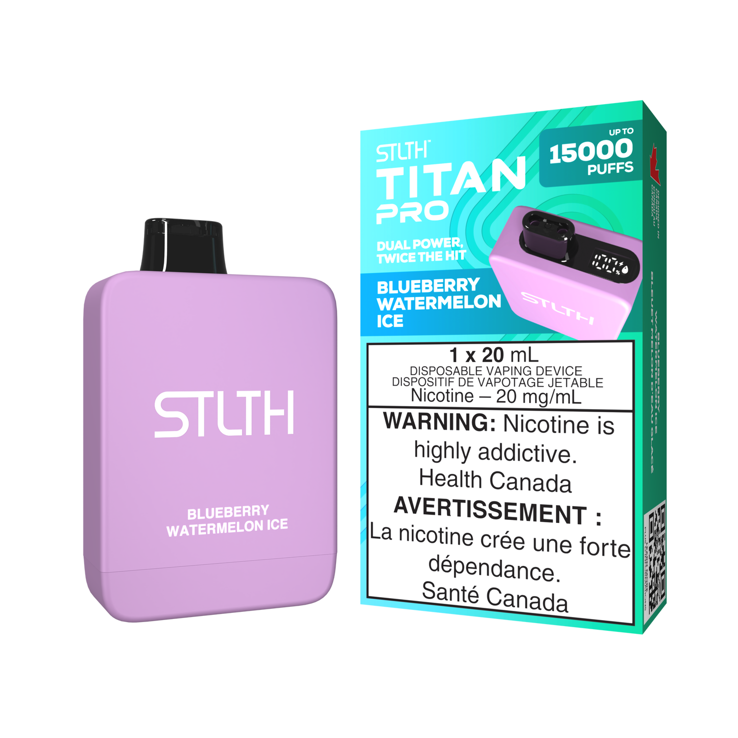 Stlth Titan Pro 15k Blueberry Watermelon Ice 20mg/ml Disposable (Provincial)
