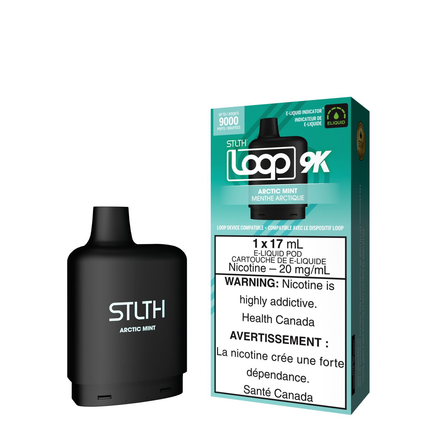 Stlth Loop Pod 9K Arctic Mint 20mg - 17ml
