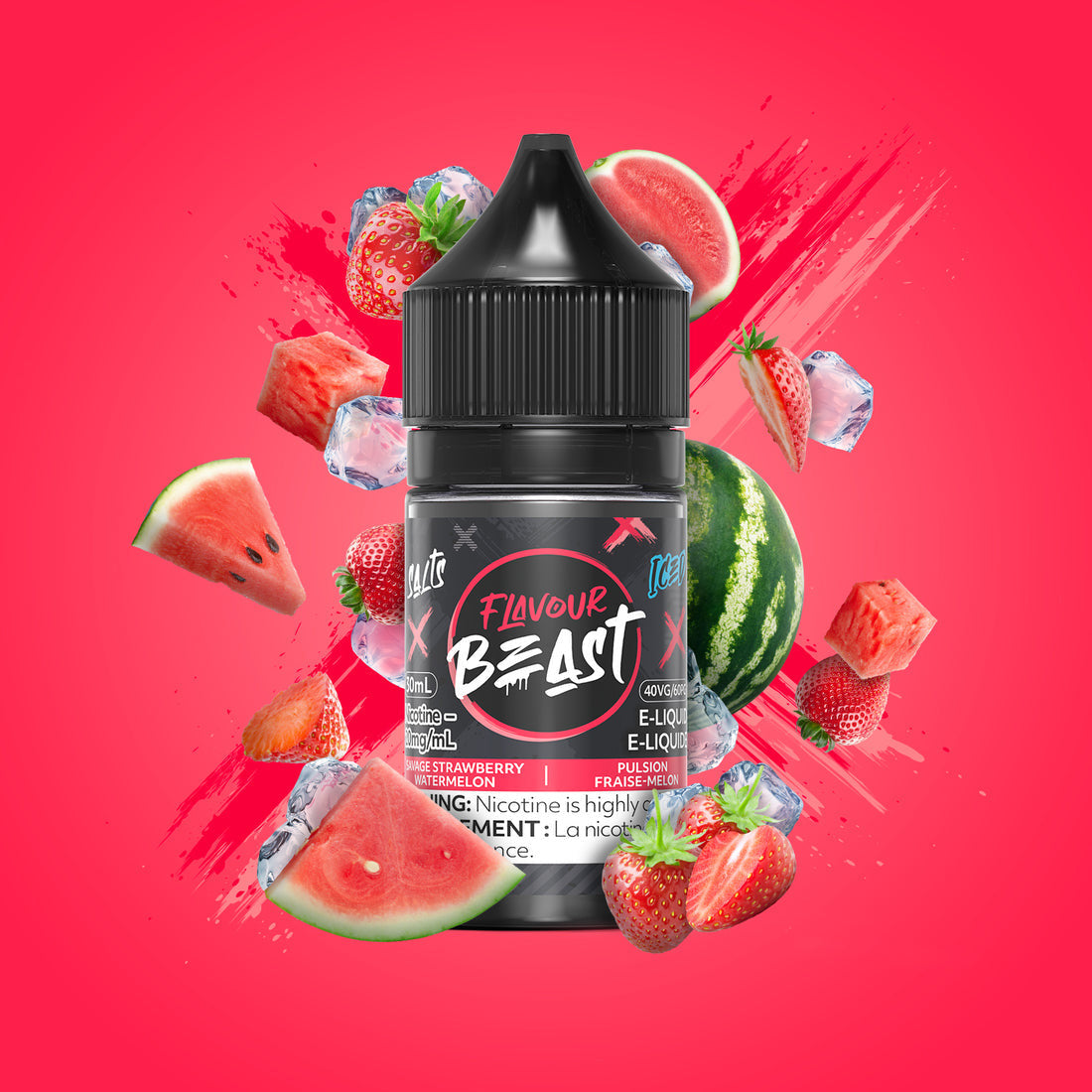 Flavour Beast E-liquid Savage Strawberry Watermelon Iced 10mg - 30ml (Provincial)