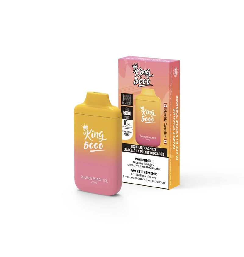 King vape 6000 Double Peach Ice 0mg/ml disposable vape (Provincial)