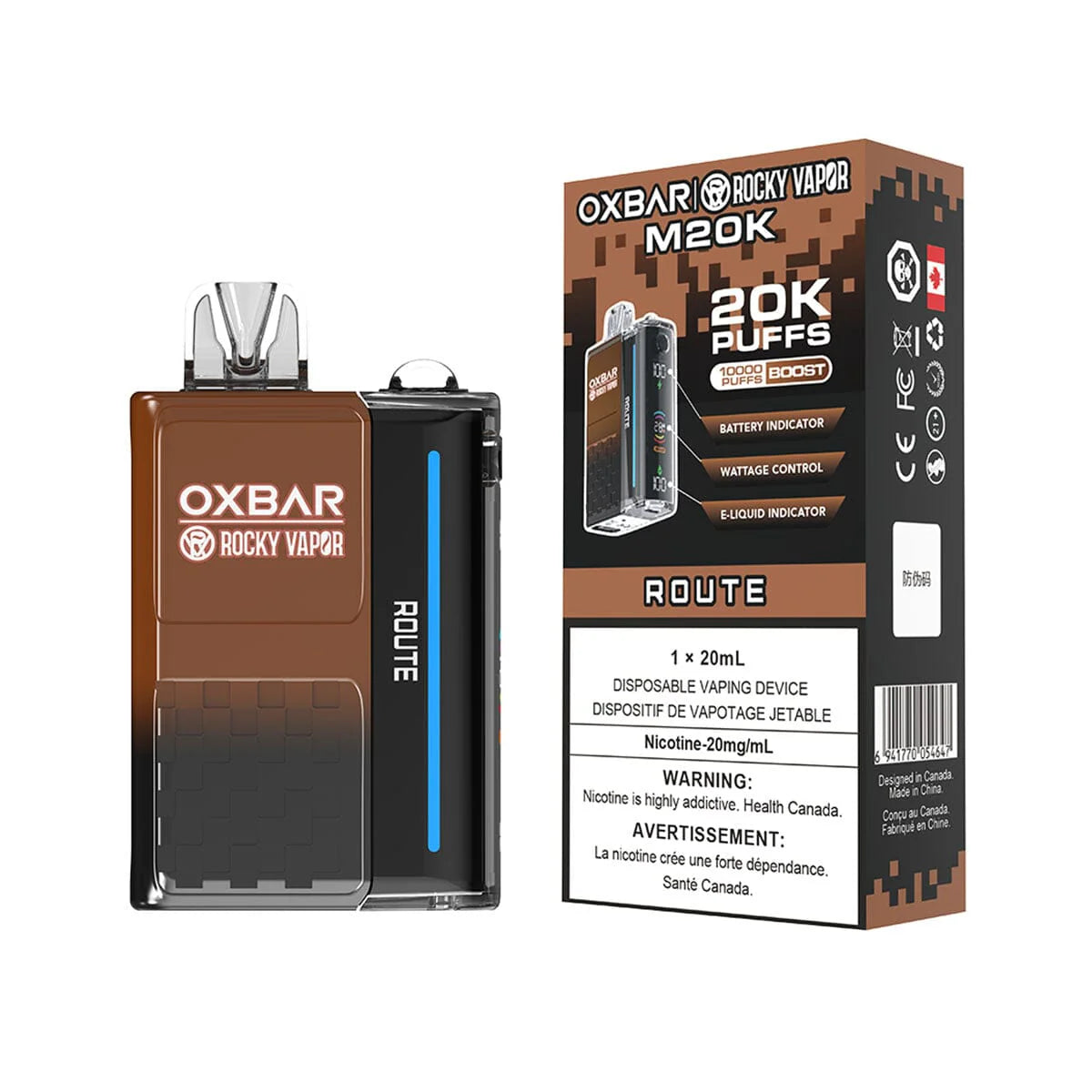 Oxbar M20K Route 20mg/ml disposable(Provincial)