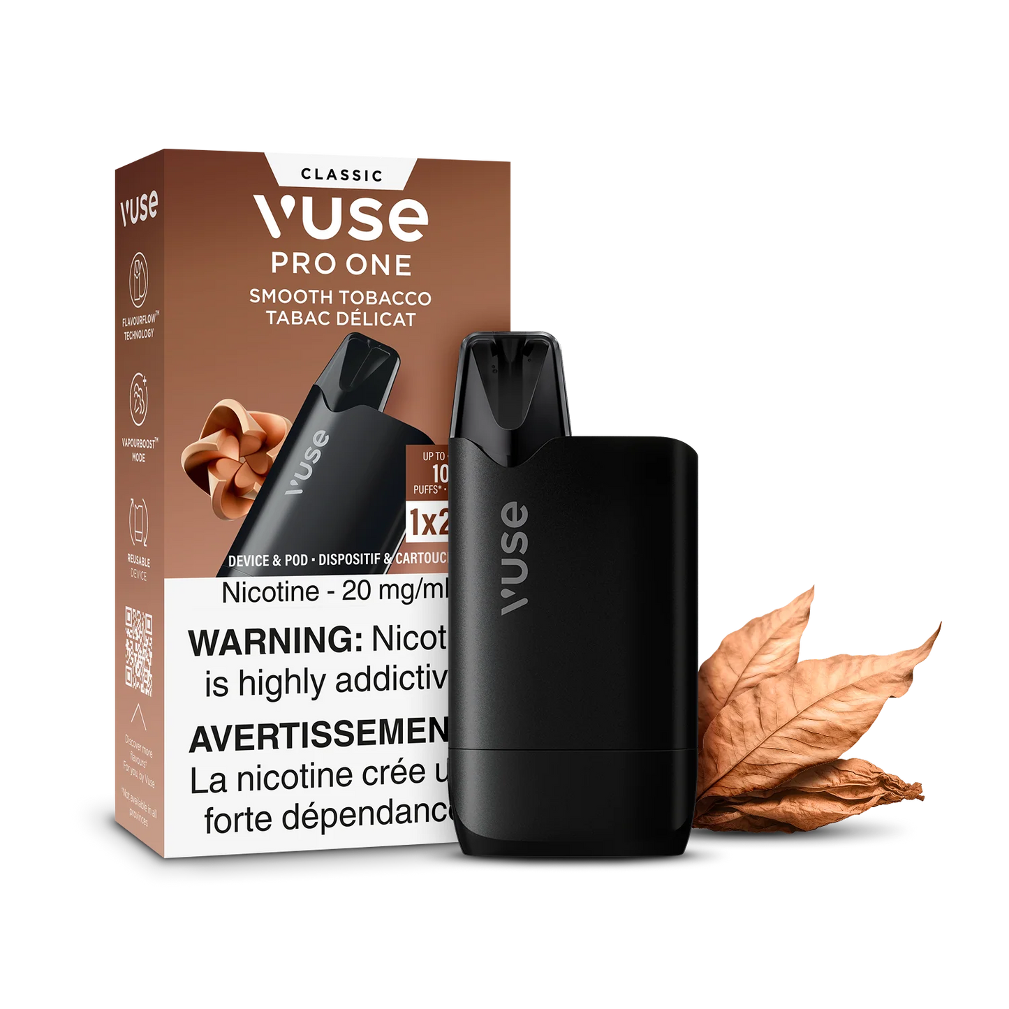 Vuse Pro One 1k ReadyToVape Smooth Tobacco 20mg/mL (Provincial)