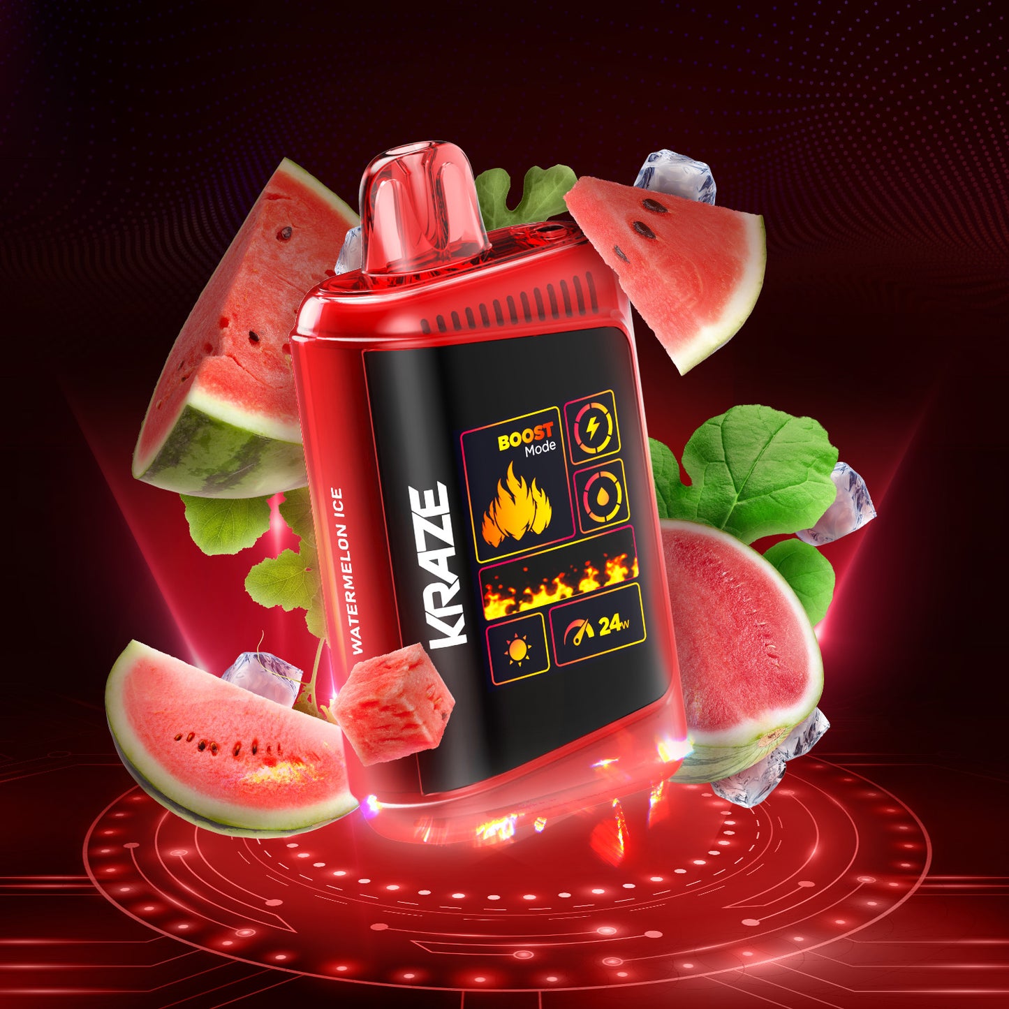 Kraze HD Mega 20K Watermelon ice 20mg/mL disposable (Provincial)