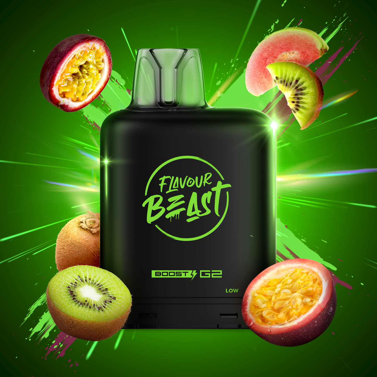Flavour Beast LevelX Boost Pod G2 25K Kewl Kiwi Passionfruit 20mg (Provincial)