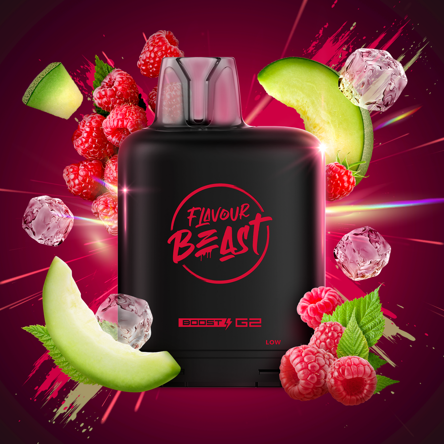 Flavour Beast LevelX Boost Pod G2 25K Rad Razz Melon Iced 20mg (Provincial)