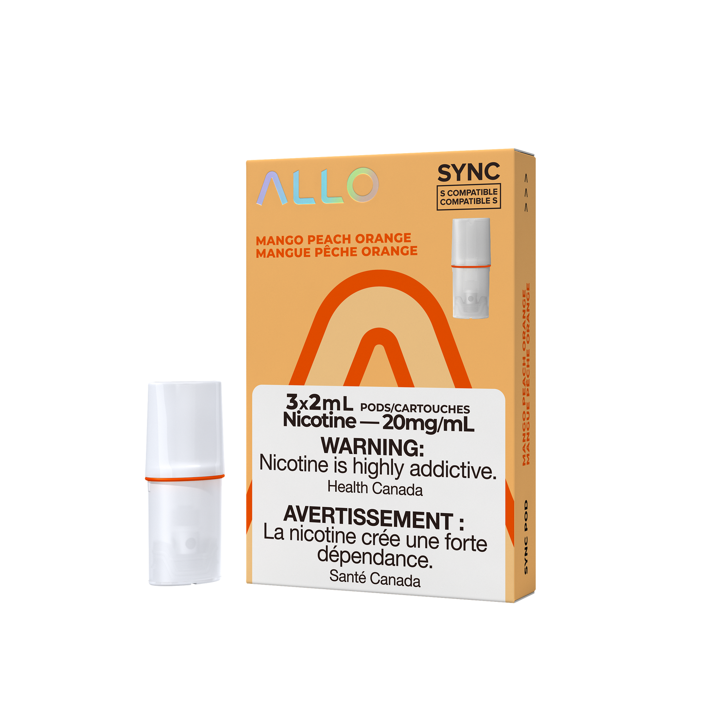 Allo Sync Mango Peach Orange 20mg Pods (Provincial)
