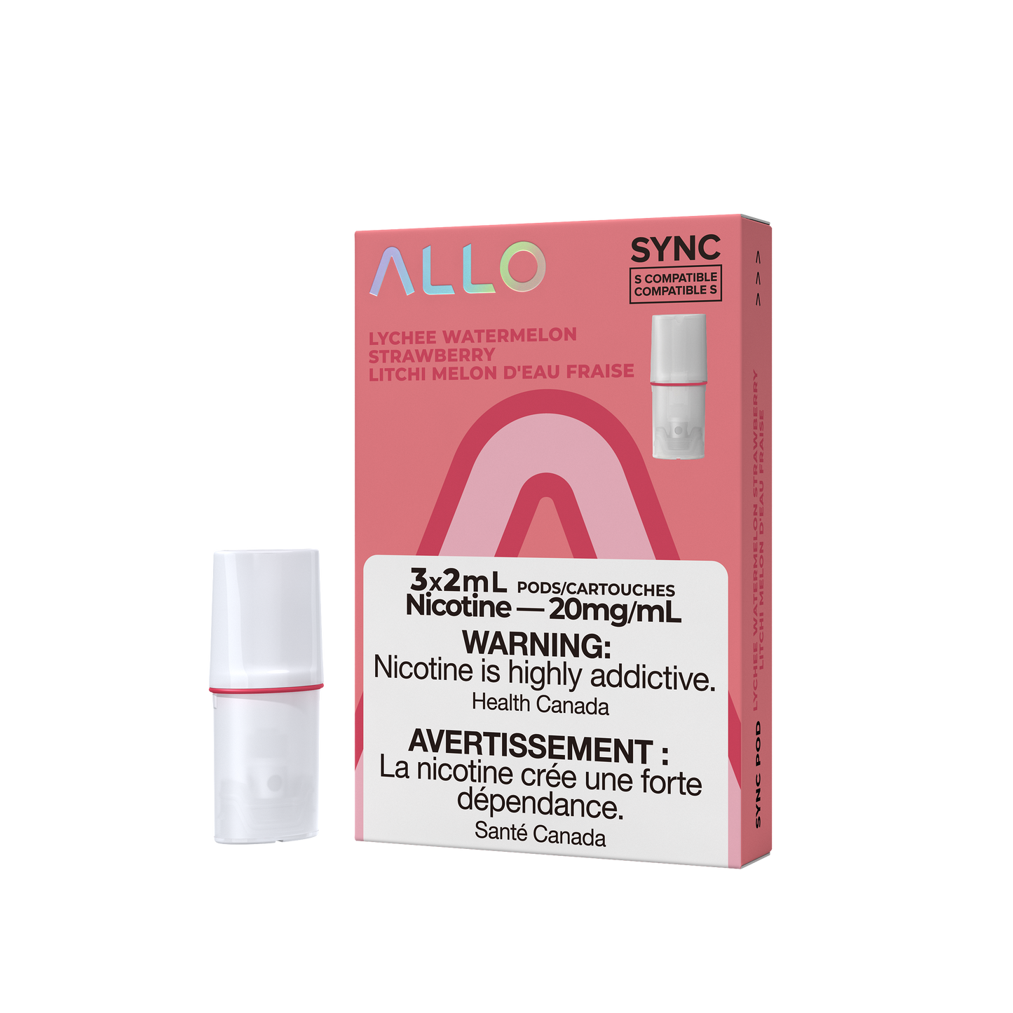 Allo Sync Lychee Watermelon Strawberry 20mg Pods(Provincial)