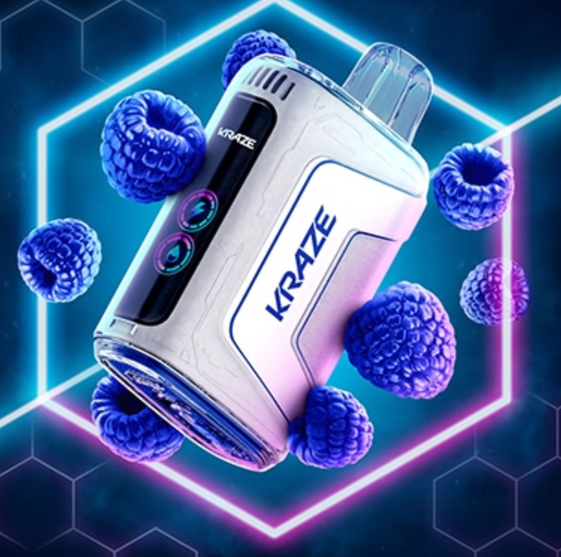 Kraze HD 7K Blue razz 20mg/mL disposable (Provincial)