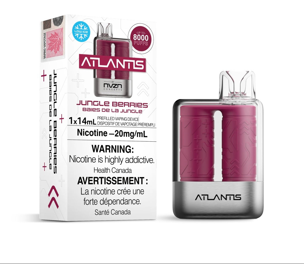 Atlantis By NZVN 8000 Jungle Berries 20mg disposable (Provincial)
