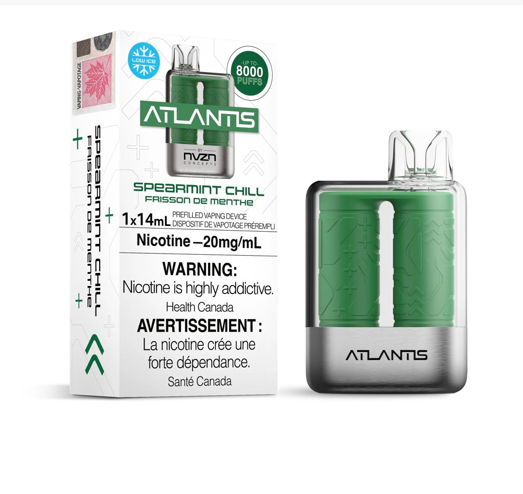 Atlantis By NZVN 8000 Spearmint Chill 20mg disposable (Provincial)
