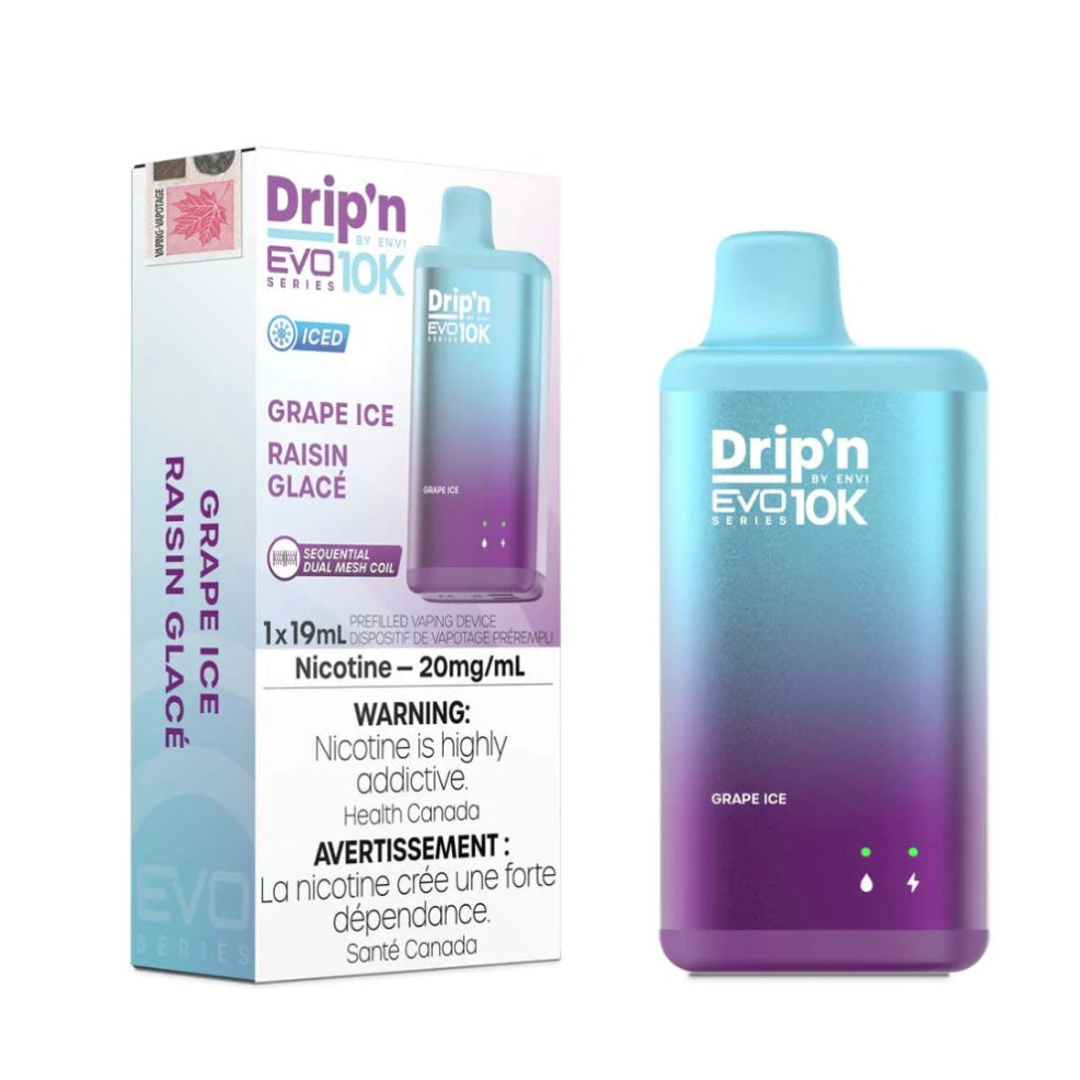 Drip’n EVO 10K Grape Ice 20mg/mL disposable (Provincial)