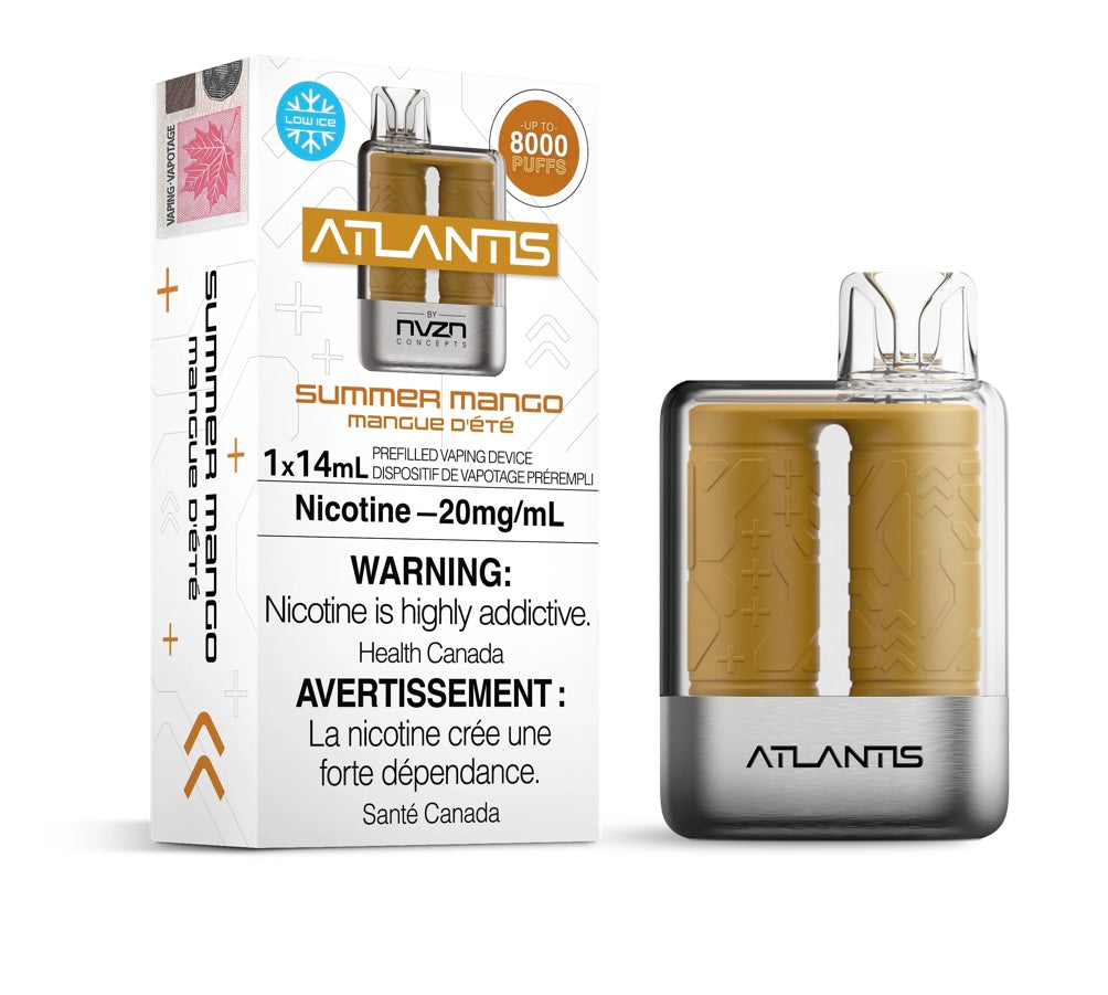 Atlantis By NZVN 8000 Summer Mango 20mg disposable (Provincial)