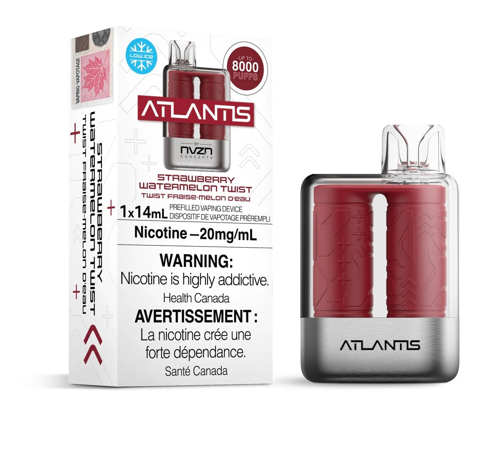 Atlantis By NZVN 8000 Strawberry Watermelon Twist 20mg disposable (Provincial)