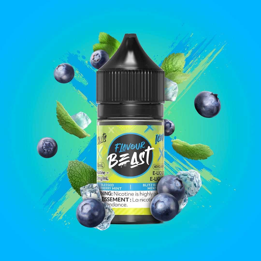 Flavour Beast E-liquid Blessed Blueberry Mint Iced 10mg - 30ml (Provincial)